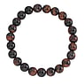 Bracelet de pierre Oeil-de-tigre rouge