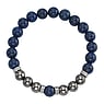 Bracelet de pierre Acier inoxydable Lapis-lazuli Perles acryliques