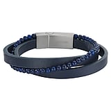 Pulsera Cuero Lapislazuli