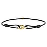 PAUL HEWITT Knotted bracelet Silver 925 Recycled Polyester PVD-coating (gold color)