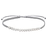 Knotted bracelet Fresh water pearl Polyester Silver 925