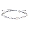 Bracciale annodato Perle di acqua dolce Poliestere Argento 925