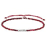 Knotted bracelet Garnet Polyester Silver 925