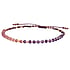 Knotted bracelet Polyester Glass Pink tourmaline Crystal