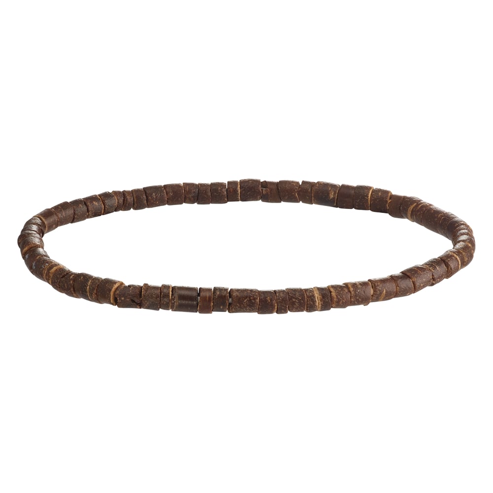 Surfer bracelet 863 with Coconut wood 4mm 19cm Elastic BIJOUTERIA