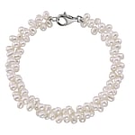 Bracelet de perles en Argent 925. Largeur:10mm.