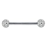 Piercing poitrine Acier chirurgical 316L Cristal poxy