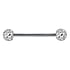 Piercing poitrine Acier chirurgical 316L Cristal poxy