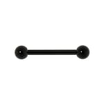 Brustpiercing aus Chirurgenstahl 316L mit PVD Beschichtung (schwarz). Gewinde:1,6mm. Ball-Durchmesser:4mm.