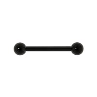 Nipple piercing out of Surgical Steel 316L with Black PVD-coating. Thread:1,6mm. Ball diameter:4mm.