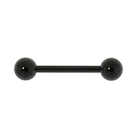 Piercing petto in Metallo chirurgico 316L con Rivestimento PVD (nero). Filetto:1,6mm. Diametro-Pallina:5mm.