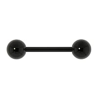 Nipple piercing out of Surgical Steel 316L with Black PVD-coating. Thread:1,6mm. Ball diameter:6mm.