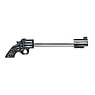 Piercing poitrine Acier chirurgical 316L Pistole Pistolet Revolver