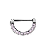 Piercing poitrine Acier chirurgical 316L Zircon