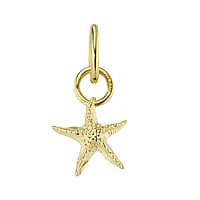 PAUL HEWITT Charm out of Stainless Steel with PVD-coating (gold color). Width:11mm.  Starfish
