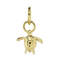 PAUL HEWITT Charm out of Stainless Steel with PVD-coating (gold color). Width:12mm.  Turtle Tortoise