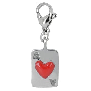 Charm Smalto Cuore Amore Poker Carta_da_gioco Picche