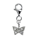 Charm enfants Argent 925 Cristal Papillon