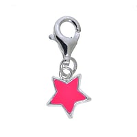 Kids charm out of Silver 925 with Enamel. Width:8,6mm.  Star