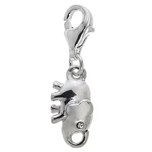 Charm enfants Argent 925 Cristal Ganesha lphant