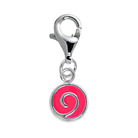 Charm bambini in Argento 925 con Smalto. Larghezza:7mm.  Spirale