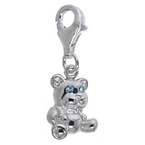 Charm bambini Argento 925 Cristallo Orso Orsacchiotto Orsetto