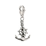 Charm Silber 925 Anker Seil Schiff