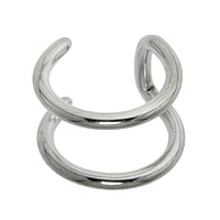 Ear clip out of Stainless Steel. Width:6,5mm.  Stripes Grooves Rills Lines