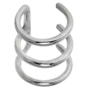 Ear clip Stainless Steel Stripes Grooves Rills