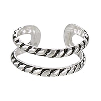 Ear clip out of Silver 925. Width:5mm.  Eternal Loop Eternity Everlasting Braided Intertwined 8