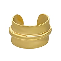 Clip per orecchio in Argento 925 con Rivestimento PVD (colore oro). Larghezza:5,8mm.