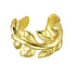 Clip per orecchio Argento 925 Rivestimento PVD (colore oro) Foglia Disegno_floreale