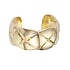 Clip orecchio Argento 925 Rivestimento PVD (colore oro) Croce Striatura Banda Incavo