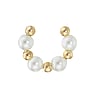Ear clip Stainless Steel PVD-coating (gold color) Synthetic Pearls