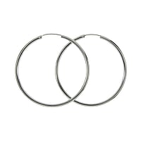 Silver hoop earrings Cross-section:3mm. Shiny.