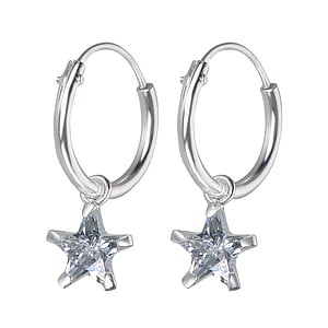 Kids earring Silver 925 zirconia Star