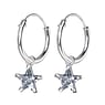 Kids earring Silver 925 zirconia Star