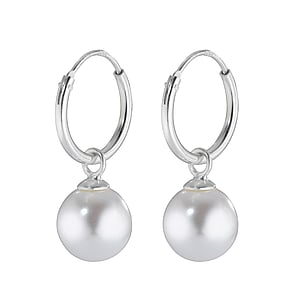 Pendientes de plata con perlas Plata 925 Perla sinttica