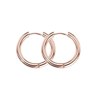 Hoops out of Surgical Steel 316L with PVD-coating (gold color). Cross-section:3mm. Shiny.