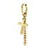 Fashion orecchini pendenti Metallo chirurgico 316L Rivestimento PVD (colore oro) Croce