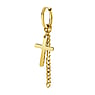 Fashion dangle earrings Surgical Steel 316L PVD-coating (gold color) Cross