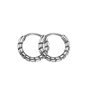 Fashion orecchini pendenti Metallo chirurgico 316L Spirale Striatura Banda Incavo