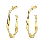 Fashion ear studs Stainless Steel PVD-coating (gold color) Spiral