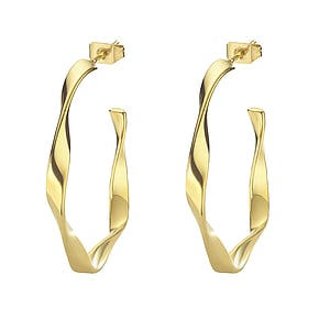 Fashion ear studs Stainless Steel PVD-coating (gold color) Spiral