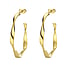 Fashion ear studs Stainless Steel PVD-coating (gold color) Spiral