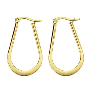 Fashion dangle earrings Surgical Steel 316L PVD-coating (gold color)