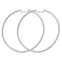 Hoops out of Silver 925 with Crystal. Width:1,6mm. Weight:9,1g. Stone(s) are fixed in setting. Shiny.