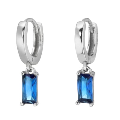SilberDream Orecchini Pendenti In Argento 925 Con Zirconi - Colori Bianco, Turchese, Rosa - Lunghi 5,4 Cm - 5