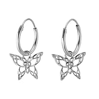 Dangle earrings out of Silver 925. Diameter:12mm. Width:11mm. Weight:0,6g. Shiny.
