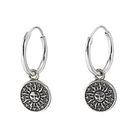 Silver earrings Diameter:12mm. Width:8mm. Shiny.